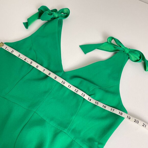 *Lilly Pulitzer Danni Bow Shoulder Cropped Ankle Slit Jumpsuit Size 10 - Picture 7 of 14